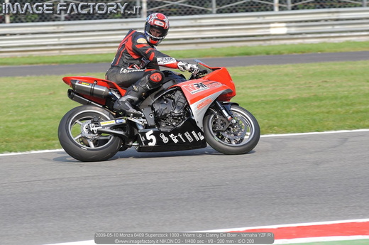 2009-05-10 Monza 0409 Superstock 1000 - Warm Up - Danny De Boer - Yamaha YZF R1